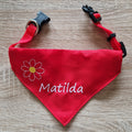 Hunde-Dreiecktuch mit Wunschname – bestickt