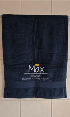 Besticktes Handtuch 70 × 140 cm – mit Name oder Motiv